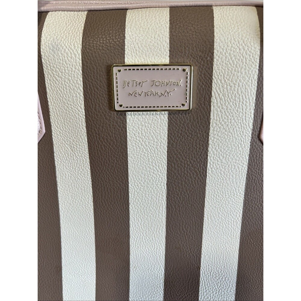 Betsey Johnson Handbag Large Pastel Pink Brown Kawaii Coquette Ballerina - Picture 2 of 7